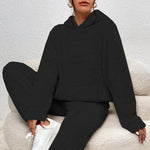 Casual Hooded Top And Elastic Band Pants Set