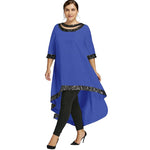 Glamorous Plus Size Sequined Dip Hem Dress