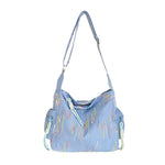 Contrast Texture Shoulder Bag - Runwayfashionista.com