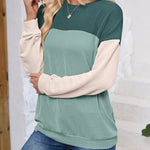 Round Neck Long Sleeve Sweatshirt - Runwayfashionista.com