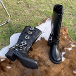 Classic Comfort: Round Toe Block Heel Boots