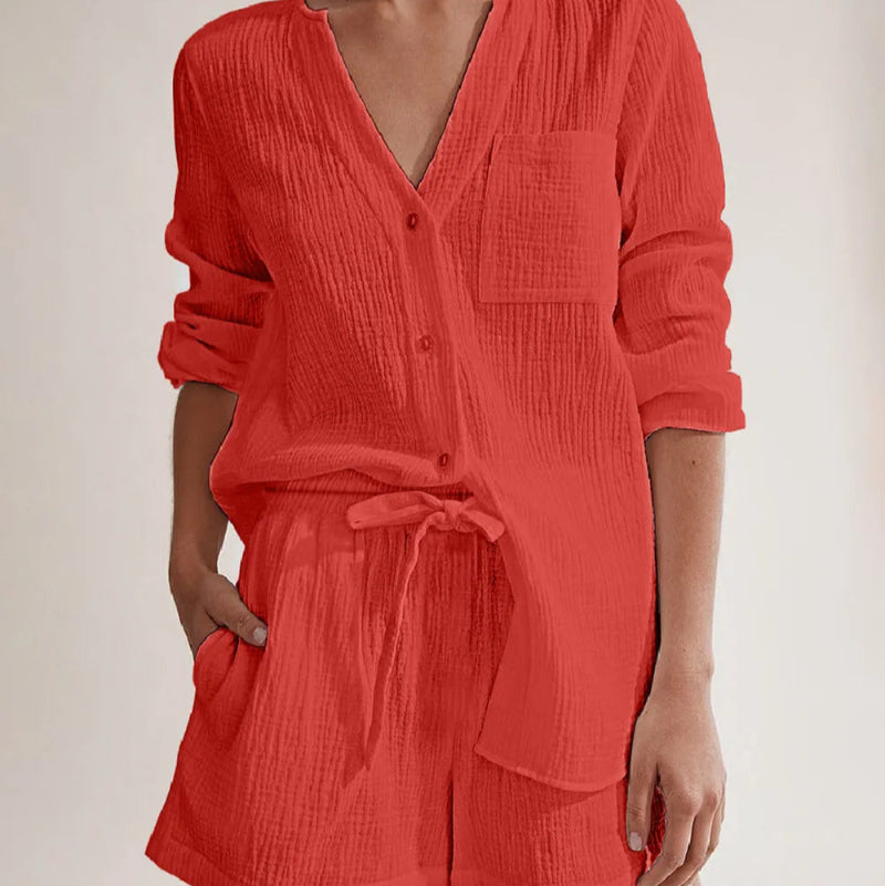 Summer Pajamas Made of Pure Cotton Gauze - runwayfashionista.com