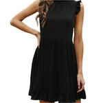 Ruffled sleeveless mini dress - runwayfashionista.com