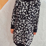 Leopard Round Neck Long Sleeve Sweater - runwayfashionista.com