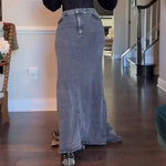 Denim Bodycon Maxi Skirt