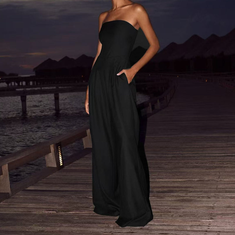 Loose Tube-top Jumpsuit