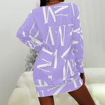 Long Sleeve Round Neck Mini Dress