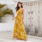 Sleeveless Swing Maxi Dress - orange