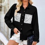 Raw Hem Button Up Long Sleeve Denim Jacket -runwayfashionista.com