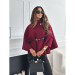 Elegant Woolen Cape Coat: Pure Sophistication - runwayfashionista.com