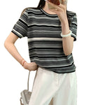 This bold round neck tee with short sleeves offers effortless style and comfort for every daring look.