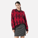 Versatile diamond pattern sweater