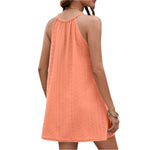 Eyelet sleeveless mini dress - runwayfashionista.com
