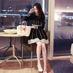 Plaid A Line Kniting Mini Short Dress - runwayfashionista.com