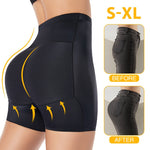 Black Butt-lifter Shaper Panty made from nylon, offering waist protection, buttock lifting, and abdominal tightening. Available in sizes S-XL.