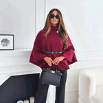 Elegant Woolen Cape Coat: Pure Sophistication - runwayfashionista.com