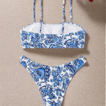 Porcelain Print Two-Piece Swimsuit