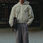 Beige Duffle Coat With Hood And Toggle Closure