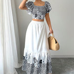 Printed A-Line Dress Set for a Daring Look