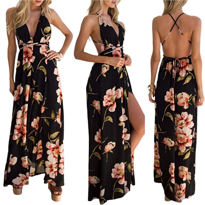 Boho Maxi Evening Dress - runwayfashionista.com