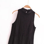 High Neck Retro Laced Flared Dress