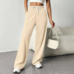 Drawstring Wide Leg Pants with Pockets -runwayfashionista.com