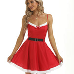 Festive Contrast-Trim Camisole Dress