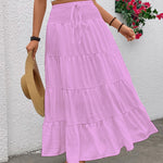 High-waisted Bohemian Long Skirt