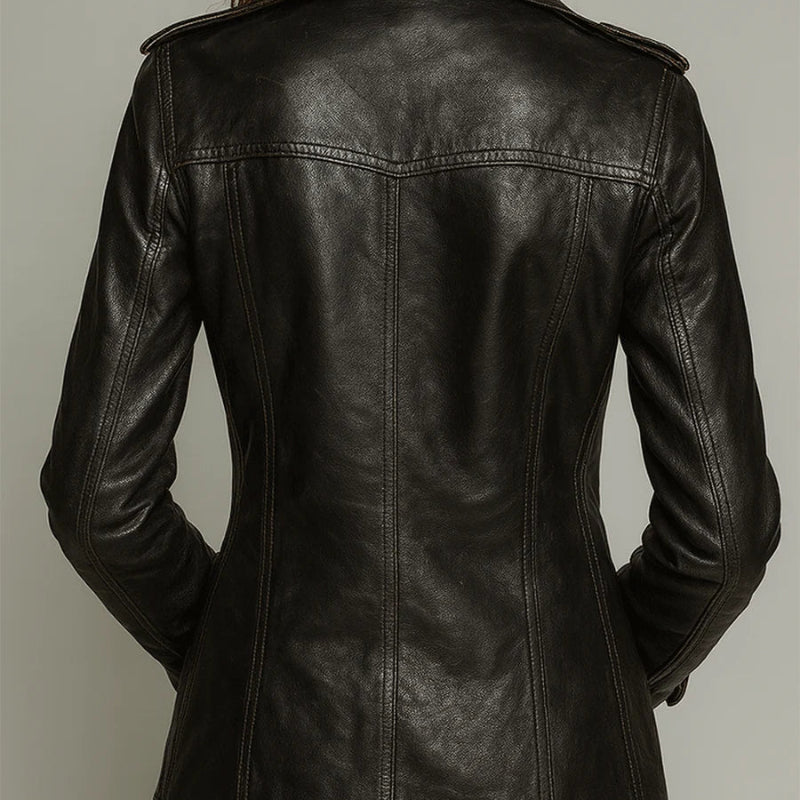 Vintage Black Leather Biker Jacket