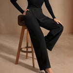 Chic Asymmetrical Suit-Style Pants