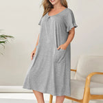 Chic Comfort: Plus Size Lounge Midi Dress