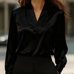 Elegant V-Neck Blouse - lack