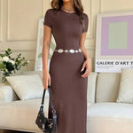 Short Sleeve Maxi Tee Dress