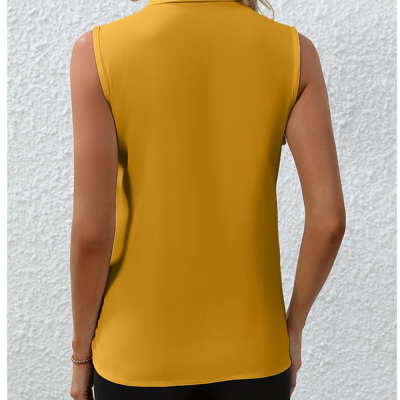 V-Neck Sleeveless Shirt - yellow