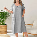 Chic Comfort: Plus Size Lounge Midi Dress