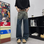 Gemini saidLetter Printed Gradient Jeans: The Summer Statement - blue