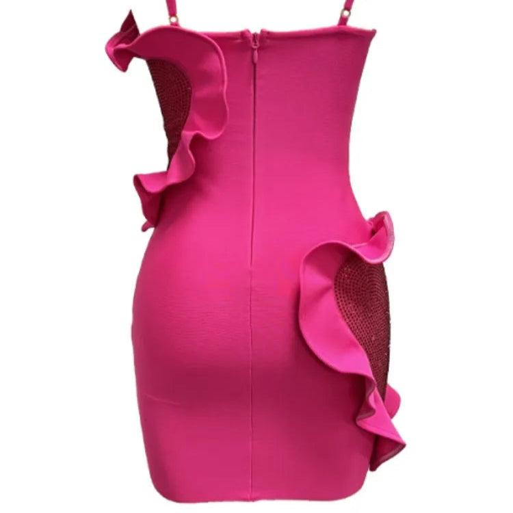 Pink Mini Bandage Dress