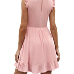 Ruffled sleeveless mini dress - runwayfashionista.com