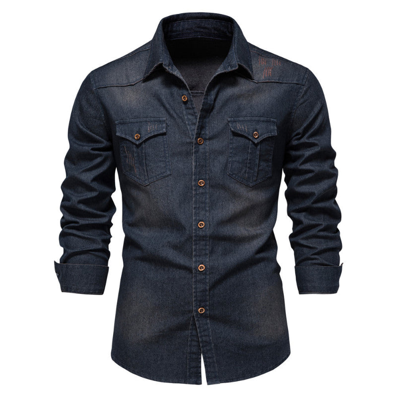 Long-sleeved Denim Shirt