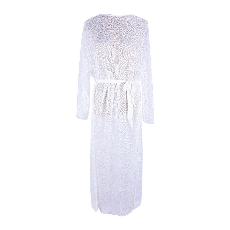 Chic White Lace Bikini Cover-Up