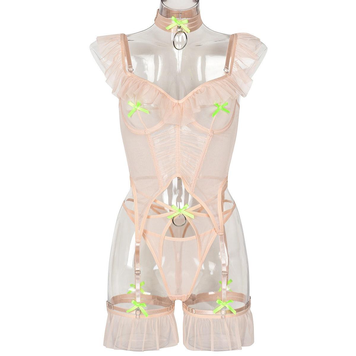Backless Suspender Jumpsuit 4 Piece Set - runwayfashionista.com