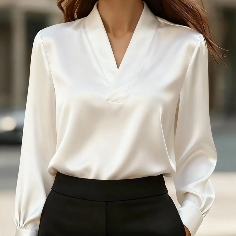 Elegant V-Neck Blouse