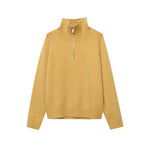 Half-Zip Knit Sweater: Bold, Loose, & Chic