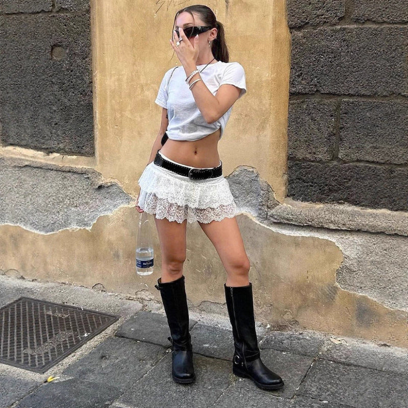 Lace & Layers: The Ultimate Mini Skirt