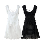 One Shoulder Ruffle Irregular Dress