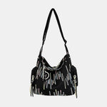Contrast Texture Shoulder Bag - Runwayfashionista.com