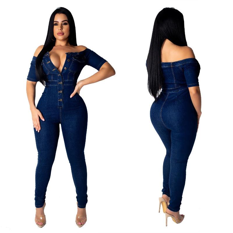 Spaghetti strap bodycon jumpsuit - runwayfashionista.com