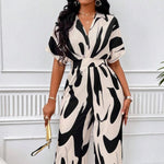 Elegant V-neck batwing sleeve wide jumpsuit - runwayfashionista.com