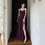 One-Shoulder Slit Midi Dress: Effortless Elegance