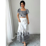 Printed A-Line Dress Set for a Daring Look